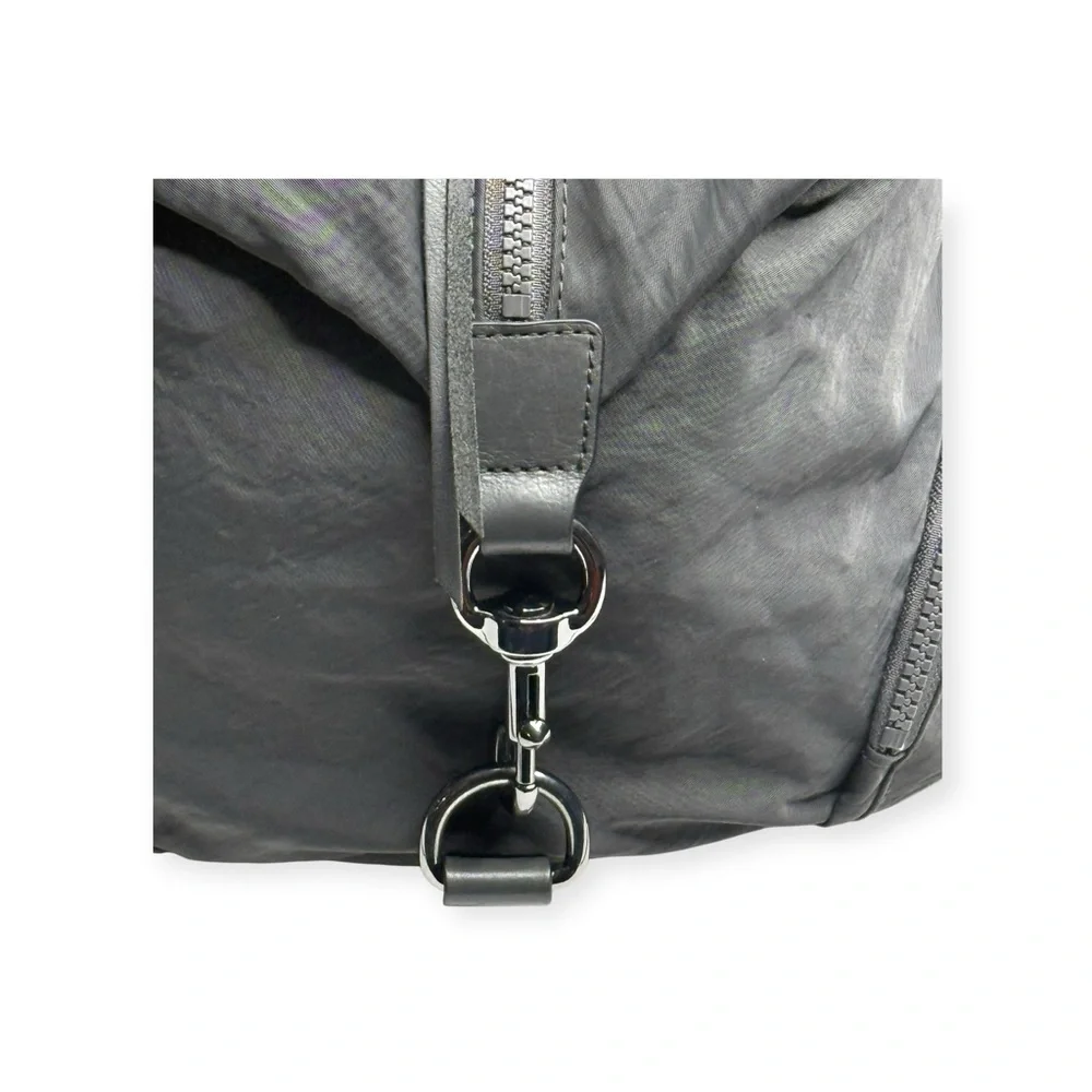 Rebecca Minkoff ♕ Julian Nylon Backpack Bag ♕ Washed Black ♕ Clasps Zips ♕